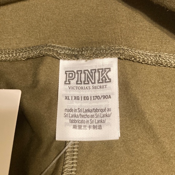 NWT Pink Cotton High Waist Full Length Legging - Deep Olive with Floral graphic - Picture 11 of 14